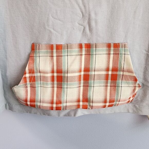 Light Green Pullover Hoodie with Plaid Front Pockets & Sleeve (NWOT) - Picture 8 of 13